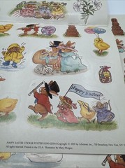 Lot 100s Vintage SCHOLASTIC Happy Easter Stickers NEW 1980s Bunnies, Chicks