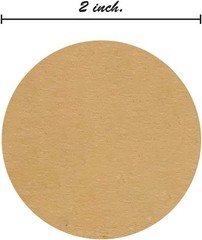 2″ Round Brown Kraft Paper Stickers Packaging Sealing Total 300 Labels Per Ro…