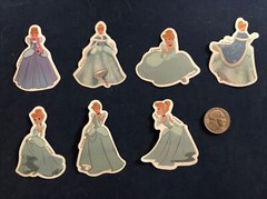 Disney Stickers – Disney Cinderella Lot of 7 Stickers. Free Shipping