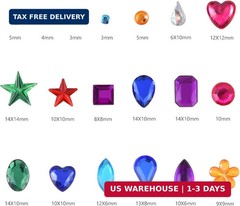 Gem Stickers, 3897Pcs Rhinestone Stickers Stick on Gems for Crafts Self Adhesive