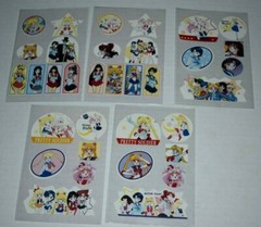 vintage 1990s SAILOR MOON sticker lot of 34