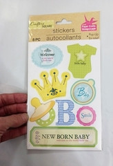 Large lot of scrapbook craft stickers 25 packs Family, summer, baby. Pop-up 3D +