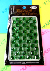 Green Gem Rhinestones Stickers Pack Triveni Craft