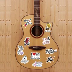 50pcs Love music stickers, Rock Star, Hip Pop,no residue – waterproof, 155