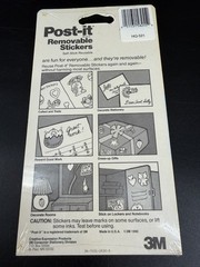 Vintage 1990 3M Post-It Removable Stickers Ballet Bubbles HQ-521 90s Retro