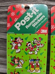 Vintage Disney Mickey Minnie Mouse Ski Skate Xmas Removable Stickers 3M Sealed 2