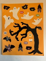 LOT 5 Mrs Grossman’s HALLOWEEN STICKERS Ghosts Bats Night Creatures Spooky RARE