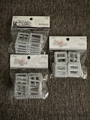 New Lot 3 Pk 10 Count Studio His & Hers 30 Total Ct Silver Buckles 1.06”x1.06”