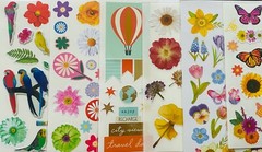 199+ Stickers THEMED Birds Rose Botanical Wild Flowers Butterfly Nature Plants
