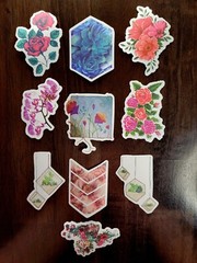 STICKERS x 10 Plants Flowers Tree Orchid Succulents Grow Rose Poppy PL4