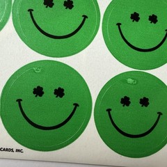 Hallmark AGC St Patricks Day Stickers Lot 6 Sheets Cats Smiley Prism Shamrock