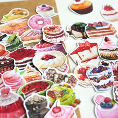 100pcs Delicious Food Dessert Fruits Stickers Bag Journal Diary Decorative DIY