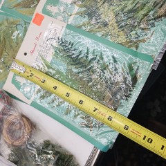 Lot 4 pkgs CHEMICAL STAINED pressed FERNS Taiwan Scrapbooking Paper Crafts NEW