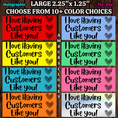 50 THANK YOU STICKERS 2.25″ LABELS SEALS SHOP Customers SCRATCH RESISTANT