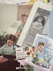 Vintage Childrens Ephemera Junk Journal Pack Book Pages Collage Crafts