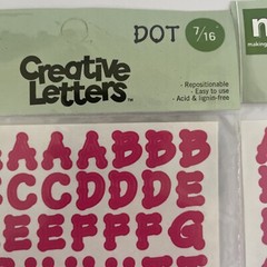 Making Memories Creative Letters Scrapbooking – 7/16″ Dot Dark Pink