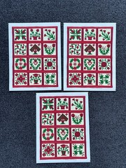 Vintage 1989 Hallmark Holiday Stickers 3 Sheets Red Green Floral Bed Christmas