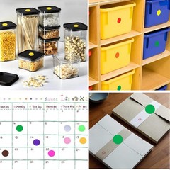 1200 PCS Green Dot Stickers 1 Inch Round Color Coding Labels Circle Sticky Dots