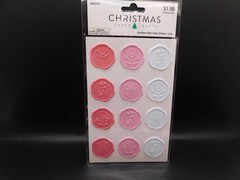 Christmas paper crafts Christmas Wax seals stickers 12pc