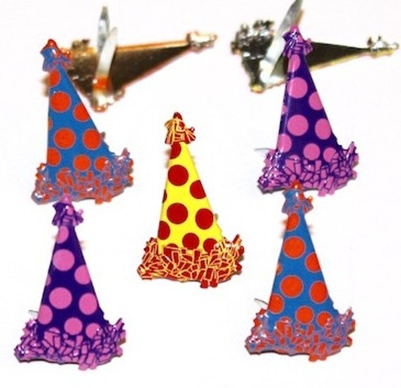 Party Hats, Scrapbook Brads, 12/pack – Eyelet Outlet #160