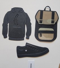 Back To School Backpack Jacket Converse Sports Combo Cardstock Die-Cuts #1-9