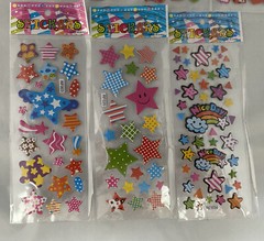 7 Different Sheets 3D Puffy Hearts and Stars Stickers Bulk Stickers for Kids