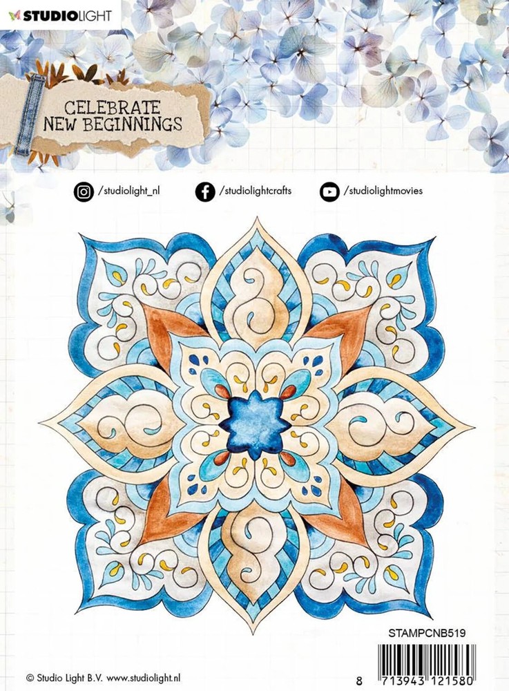 STUDIO LIGHT – ACRYLIC STAMPS – CELEBRATE NEW BEGINNINGS – TILE DESIGN