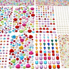 Self Adhesive Rhinestone Gem Stickers Acrylic Crystal Craft Decor Kit 2774PCS