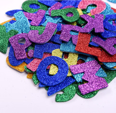 130 Pcs Glitter Foam Letters Stickers for Graduation Caps Self Adhesive Alphabet
