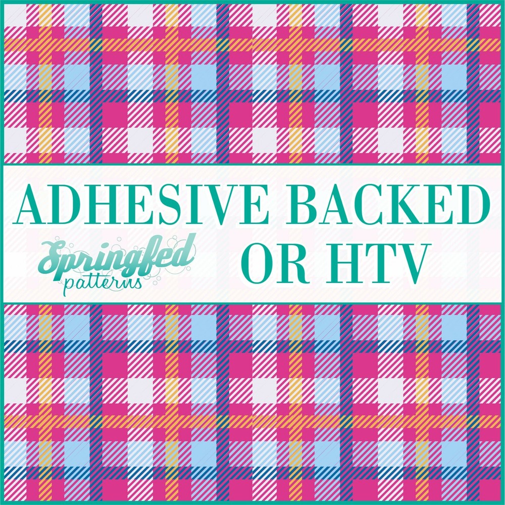 PRINCESS PLAID Pattern #3 Adhesive Vinyl or HTV Heat Transfer Vinyl Tartan Print