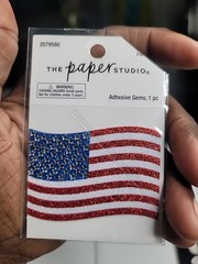 Paper Studio AMERICAN FLAG GLITTER Adhesive Gems Scrapbooking Crafts ST1