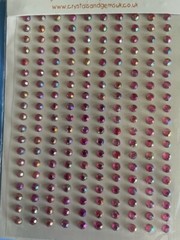 CraftbuddyUS CB002 200x4mm Self Adhesive AB Fushia Diamante Rhinestone Gems DIY