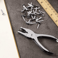 300 Pieces 3/4 Inch Paper Fasteners Small round Metal Brads with Hole Punch for