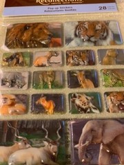 RECOLLECTIONS STICKERS 3D ANIMAL ZOO FARM JUNGLE ANIMALS POP-IP STICKERS 28PCS