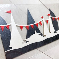 Meri Meri Sailboat Sticker Large Dimensional Embellishment Regatta Nautical