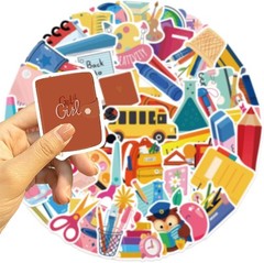 Waterproof Back to School Stickers – 50 Unique Vinyl Designs for Kids & Teachers