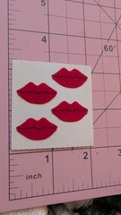 Vintage Sandylion Stickers Fuzzy Red Lips 1 Module READ