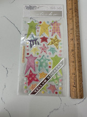 Sticko Autocollant Vellum Photo Safe Pastel Stars Stickers Different Sizes Craft