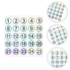 15 Sheets Numbered Bottle Stickers Self Adhesive Numbers for Tracking Items