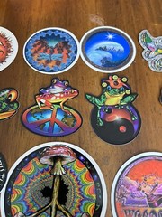 24 Vintage Prism Vending Machine Stickers lot Hippie 90’s Peace Rainbow Mushroom