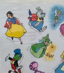 Vtg Hallmark Disney Stickers Seals 4 Sheets Pack Open Box 1980s Peter Pan Alice