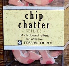 Pressed Petals Chip Chatter Gellies Fuchsia Dot Chipboard Alphabet Alpha Letters