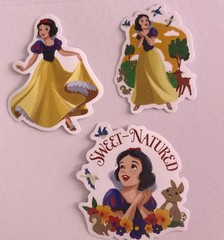 Set of 3 Snow White Waterproof 2 1/2″ Stickers Disney ~ Journal Supplies, Crafts