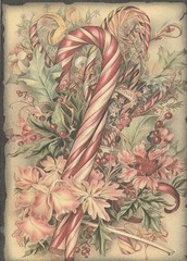 Junk Journal Art Cards, Vintage Traditional Christmas 10pcs, 4″ x 6″