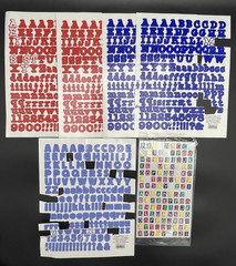 Variety Brands Lot of Alphabet Stickers Full Sheets Partial Sheets Scrapbooking
