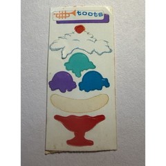 Vintage 1980s toots stickers banana split order MUS 135 1982 cardesign