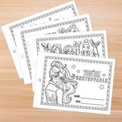 Barbie Reward Sticker Pad With 500 Stickers And 16 Certificates For Kids