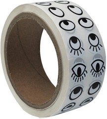 Lependor Black White Eye Stickers Labels Roll width 42mm, and