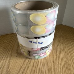 NRN Designs Sticker ROLL EASTER EGG HUNT Borders Very Rare Retired, 50 Sheets