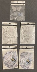 5 LOT RECOLLECTIONS HALLOWEEN STICKER MOTH BUTTERFLY BUTTERFLIES FLOWERS VINYL